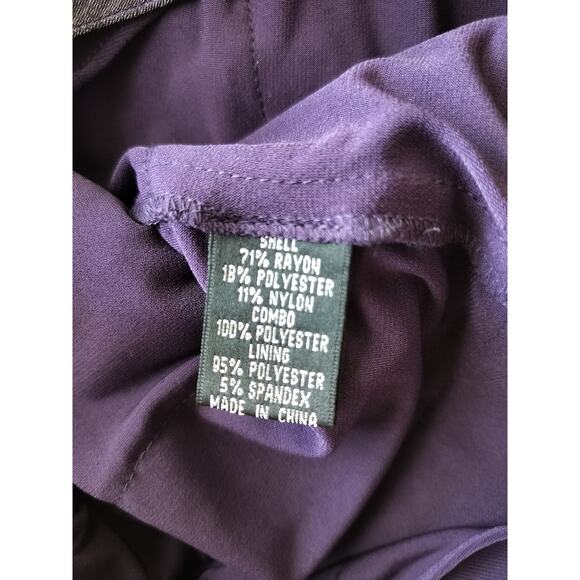 Adrianna Papell Women's Purple Shimmer Tiered Cocktail Party Dress Size 4 - Picture 10 of 10